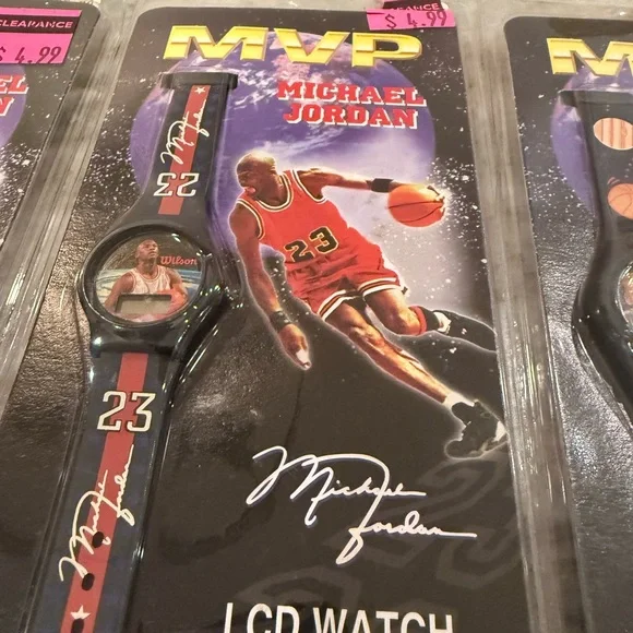 1990s (3) Brand New Vintage Michael Jordan LCD Watches